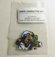 Williams diner pinball machine backglass animation plastic set 6 piece