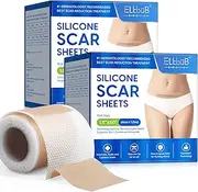 Silicone Scar Sheets - (1.6” x 60”) Medical Grade Scar Tape for C-Section, Surgery, Keloid, Burn, Acne Scars - Reusable, Pain-Free, Safe for Sensitive Skin
