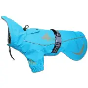 'Ice-Breaker' Extendable Hooded Dog Coat w/ Heat Reflective Tech, Medium, Blue
