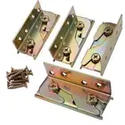 4 Pieces Bed Rail Brackets Fixed Accessories Hardware Bed Corner Connectors