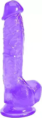 21CM Realistic Classic Violet Striking Flexible Silicone Toys，Smooth Ultra-So...