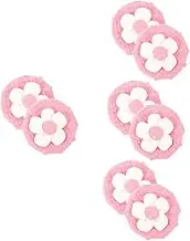 Ipetboom 4sets 2pcs Flower Design Round Knob Covers Decorative Knob Protectors for Drawer and Cabinet Doors Washable Cloth Collision and Comfortable Handle Covers 2pcs*4