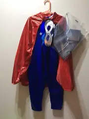 Pottery Barn Kids Galaxy Super Hero Light Up Halloween Costume sz 3T Cape NWT