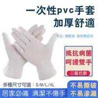 在飛比找O!MyGod購物商城優惠-PVC手套 一次性手套 透明手套 塑膠手套 無粉手套 衛生手
