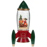 Christmas Santa Snow Globes, Rockets Snow Globe Lantern with 6H Timer, Batter...