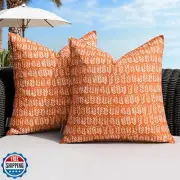 MIULEE Outdoor Pillow Covers Waterproof Natural Floral Print Pillowcases Pack