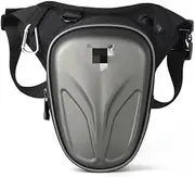 Waterproof Hanging Leg Side Bag Motorcycle Riding Bag Outdoor Casual Waist Bag Fanny Pack Bag Motorcycle Hard Shell Hip Belt Bag(Gray)