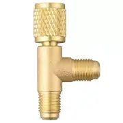 Wear Resistant Quick Connect Tee Adapter for R22 R12 R134 or Vacuum Gauge