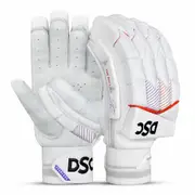 DSC Krunch The Bull Autograph Batting Gloves for Mens - Size - Mens - White - Left Hand Use for Wicket Keeping and Batting