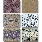 Country Kitchen Travel Stories Cinnamon Cork Backed Drink Coasters Set 6