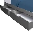 Slumber Trundle Storage Under Bunk Bed Drawers 2 Pieces Grey Single Bed Frames