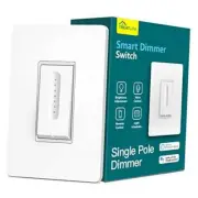 Smart Single-Pole Smart Switch for Dimmable Bulbs, 2.4GHz WiFi Dimmer Switch