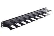 Great Lakes 1RU 1-Sided Cable Organizer w/ Cover, CM-16 - Lifetime Warranty