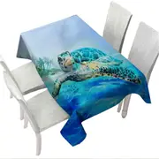 Painting Swimming Turtle Tablecloth