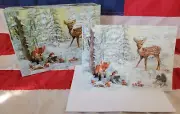 NEW Christmas Holiday Cards 20 & 21 Env Box Snowy Forest Peter Pauper Press