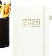 Zqkimzi Journaling Notebook | 2026 Diary Book 144 Sheets,Hardcover Notebook A5 Calendar for Daily Study Workplace Business Home Graduation Meeting Travel School College