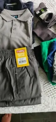 back to school boy size 4 pack GREY STUBBIES SHORTS / socks / tops RRP $98.50