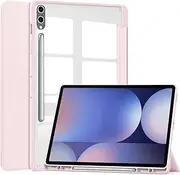 [Jarttarn] Tablet Case Compatible with Samsung Galaxy Tab S10 Ultra/Tab S9 Ultra 14.6-Inch with Pen Slot & Stand, Lightweight Magnetic Suction Cover (Pink)