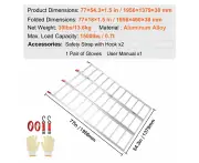 Aluminum Tri-Fold Loading Ramp 0.7 Ton Capacity for Tractors, ATVs, and UTVs