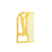 Gift Republic Men's 6-in-1 Pocket Beard Comb Grooming/Styling Multi-Tool Gold