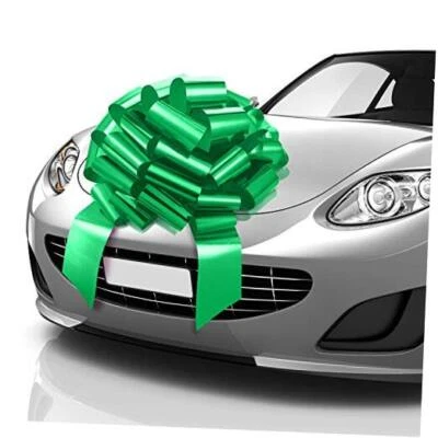 Big Car Bow (23 inch) Round Shape Gift Bows, Giant 23 Inch (Pack of 1) Green