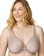 Wonderbra E1105H Underwire Breathable Cups Bra Toffee Jacquard 38DD NWT