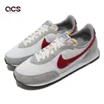 NIKE 休閒鞋 WAFFLE TRAINER 2 男女鞋 經典款 復古鞋型 麂皮 舒適 情侶穿搭 白 紅 DJ6054101