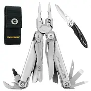Leatherman Surge Stainless Steel Multi Tool & Nylon Sheath & Skeletool KBX