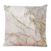 Decorative Square Throw Pillow Covers Grey Marble Gold Grain Watermark