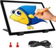 Tracing Light Pad, A4 Rechargeable Light Box with Foldable Stand, Wireless Li...