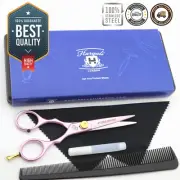 Professional 5.5" Haircutting Barber Scissors Set with Hair Dressing Comb & Oil
