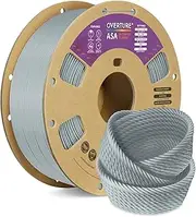 OVERTURE ASA Filament 1.75mm, UV & Weather-Resistant 3D Printer Filament, High Strength, Heat & Impact Resistant, 1kg (2.2lbs) Cardboard Spool, High Precision +/- 0.02mm (ASA Gray)