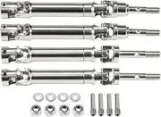 4Pcs Stainless Steel Drive Shaft Universal Joint Driveshaft Fit For 1/10 RC Truck SLASH 4X4 XVL Rustler Stampede Hoss HQ727