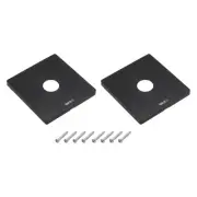 Grommet Wall Plate PC Wall Panel with 0.8 Inch Cable Through Black 2 Pcs