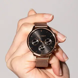 【PAUL HEWITT】德國原廠 38mm 黑面 玫瑰金框 米蘭錶帶 手錶 女錶 母親節(PH002812)