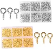 2 Boxes Sheep's Eye Screws Jewelry Making Hooks DIY Pendant Accessories Metal Eye Bolt Hooks Easy Installation for Bracelets Necklaces Earrings Anklets