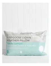 [Heritage] 70/30 Goose Down & Feather Pillow in White