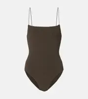 [Toteme] Toteme Shirred jersey swimsuit AU 4 brown