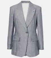 [Brunello Cucinelli] Brunello Cucinelli Hemp and linen blazer AU 8 grey
