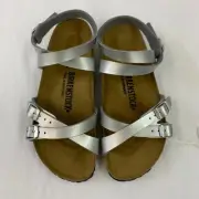 Birkenstock New w/ Box Blanca Silver Birko-Flor Regular Width - Select Size