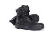 Mongrel Mens High Leg Lace Up Safety Work Boots W Scuff Cap 550020 - Black