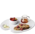 G.E.T. PP-977-W 12" White Compartment Painter"s Plates, Melamine Break- Re...