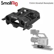 SmallRig Lightweight 15mm Dovetail Baseplate with Dual 15mm LWS Rod Clamp