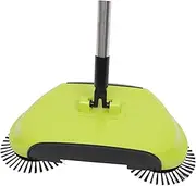 [Zerodeko] Multi Function Hand Push Sweeper Broom and Dustpan Rotating Floor Cleaning Mop for Hard Surfaces and Design Green