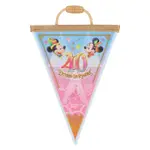 現貨 日本東京迪士尼樂園 40週年 三角旗幟 旗子 米奇米妮 掛飾