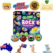 12 Rock Painting Kit- Glow in the Dark 43 Pcs Arts and Crafts for Kids Ages 6-12