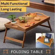 Kitchen Bamboo Bed Serving Tray Coffee Table Foldable Desk Breakfast in Bed Tray