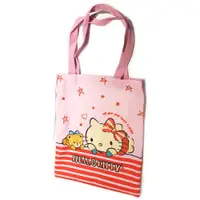 在飛比找松果購物優惠-粉紅kitty 帆布單肩包 環保袋 (5.6折)