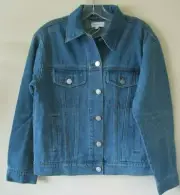 Warehouse Blue Denim Jacket Sz 8 Light Wash