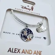 Alex & Ani Aladdin Jasmine Rajah Bangle Bracelet Silver Heart of Courage Genie